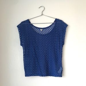 ✨F21 MESH ROYAL BLUE TOP✨